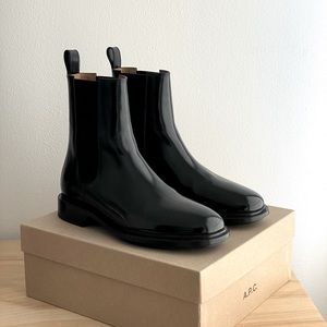 A.P.C. Black Charlie Boots - New in Box